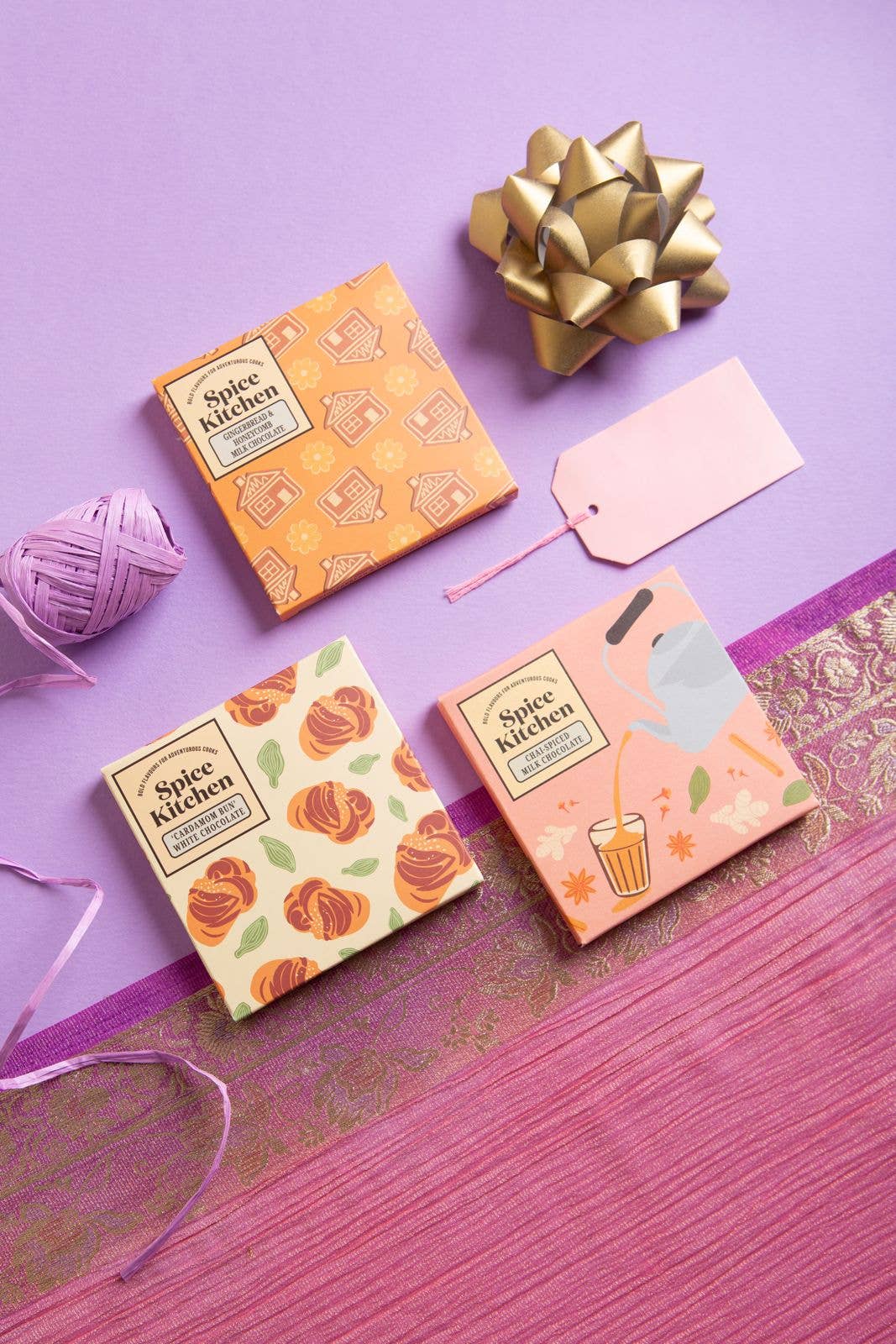 Spice Kitchen – wholesale Chocolate bar – Gingerbread & Honeycomb Milk Chocolate Bar (80g)3