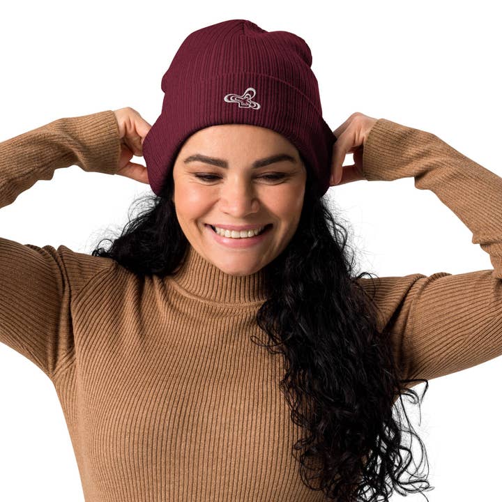 Kickback Club - Wholesale Beanie - Women's - Groovy Flower Ribbed Beanie3