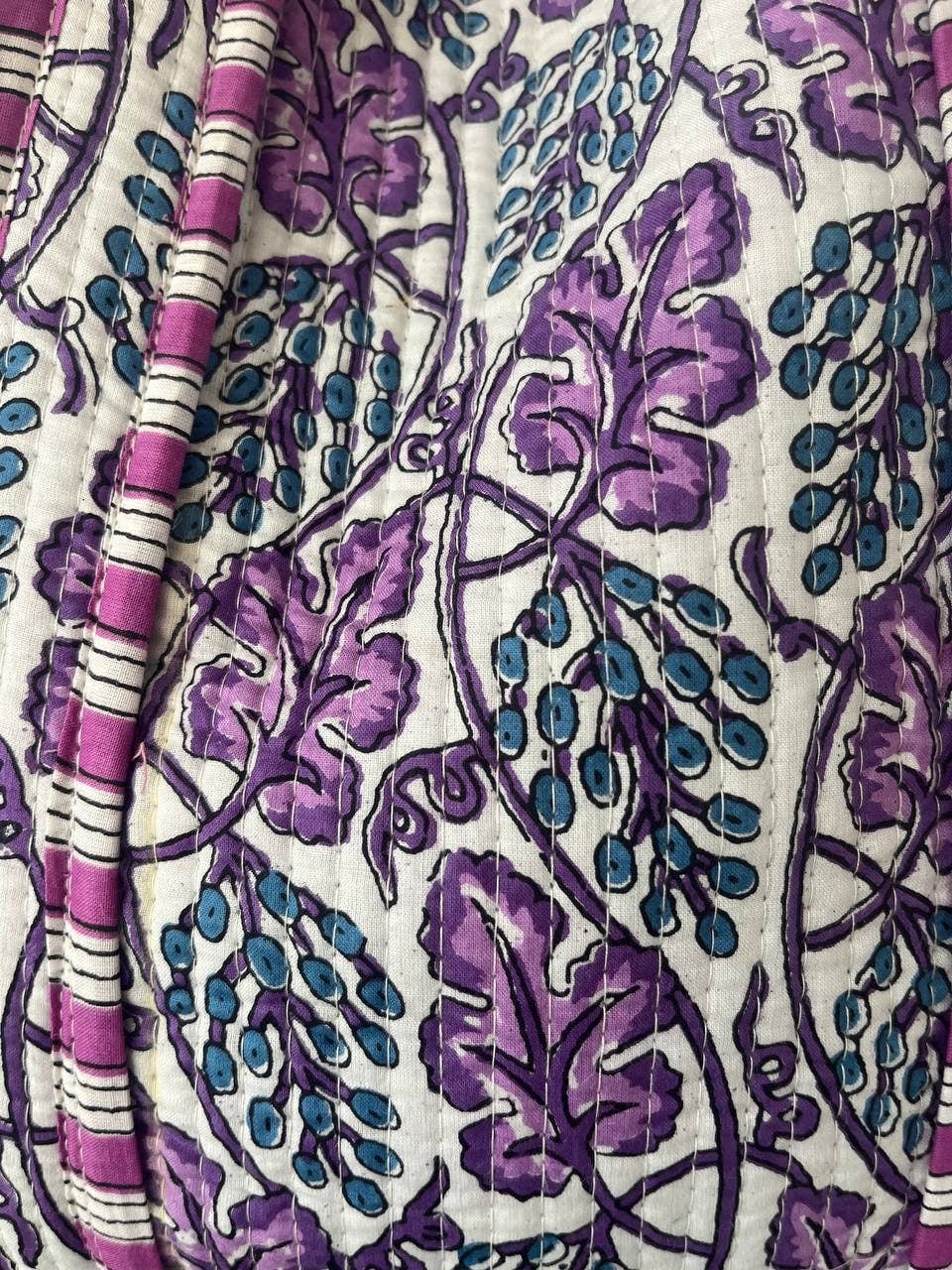 Bhawana Handicrafts - Vente Sacs de course/à provisions - Sac fourre-tout en coton indien fleuri fait main pour le shopping et les voyages3