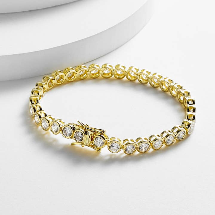 Kosa Jewels - Wholesale Tennis Bracelet - Edith Bezel Setting Tennis Bracelet