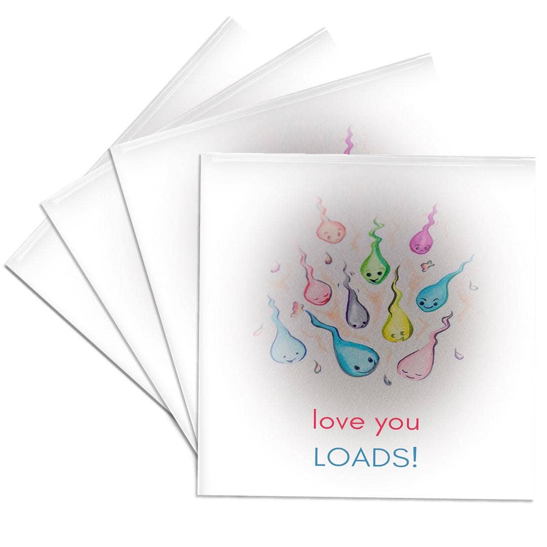 3dRose - Wholesale Coasters - 3dRose, Cute image of sperm with typography., Coaster0