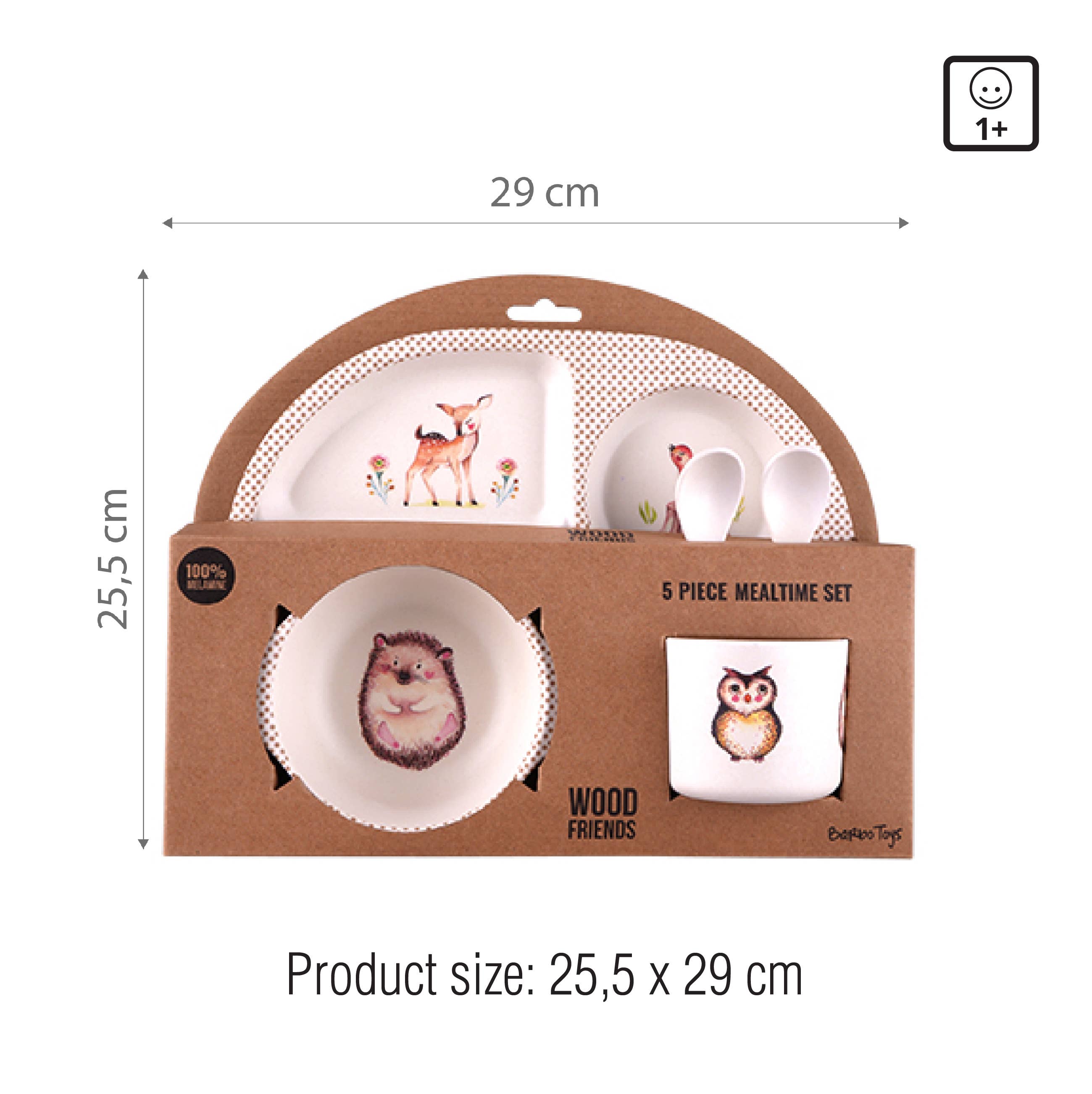 Barbo Toys – wholesale Servisset – Barn och baby – Wood Friends 4-rums måltidsset1