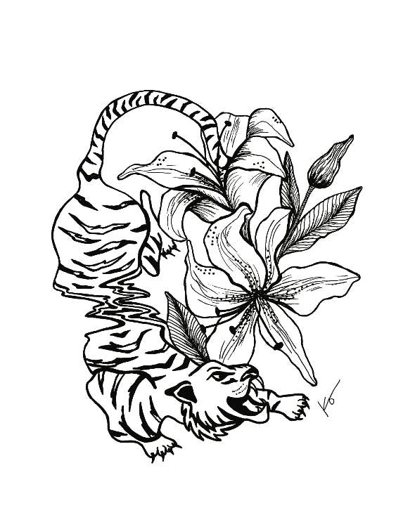 4997 Art Print (tigre) pour la vente par Mind & Company