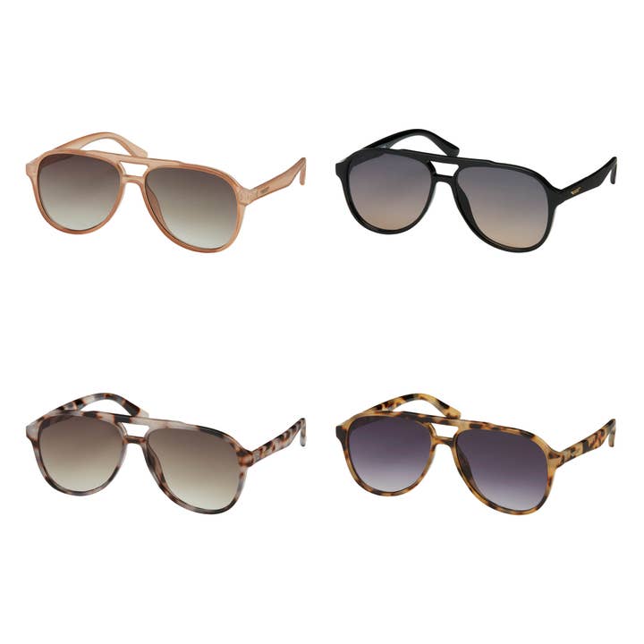 Blue Gem Sunglasses Inc - Wholesale Sunglasses - Women's - 1320 Rose Aviator Sunglasses