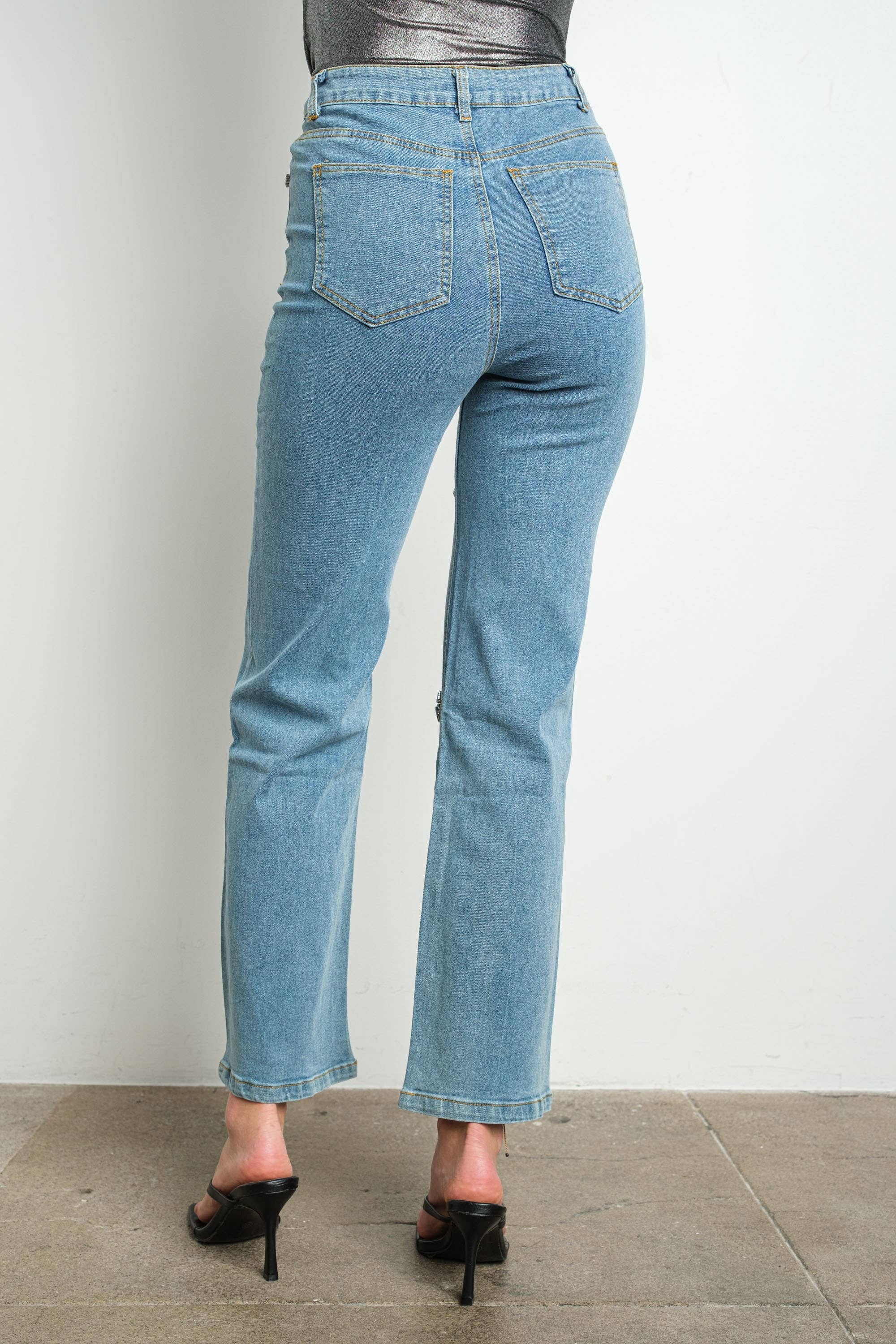 KIWI - Wholesale Jeans - Dames - KIWI IP3251 jeans met stretch en versieringen6