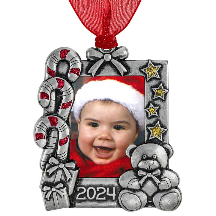 Gloria Duchin - Wholesale Ornament - Snoepstok Baby Foto Ornament