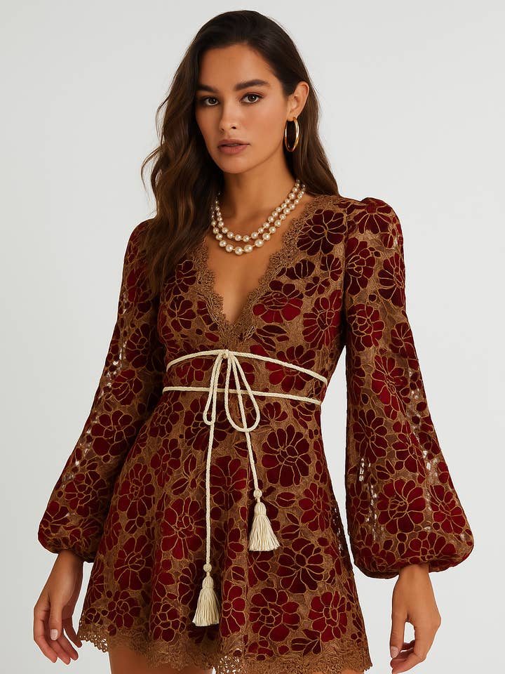 YD5102 Velvet Embroidered Lace Dress and other Purchase Wholesale blu. Free Returns & Net 60 Terms on Faire trending on Faire.