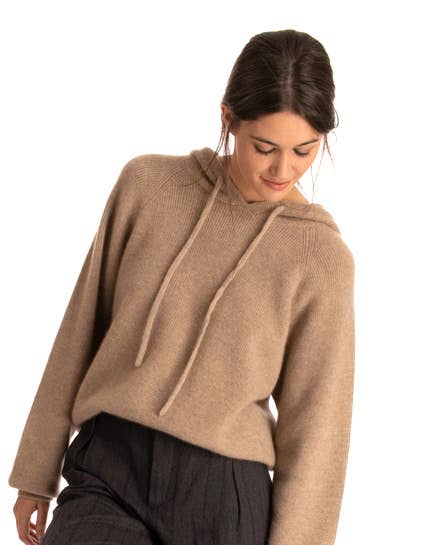 Oatmeal Cashmere Hoodie for wholesale on Faire3