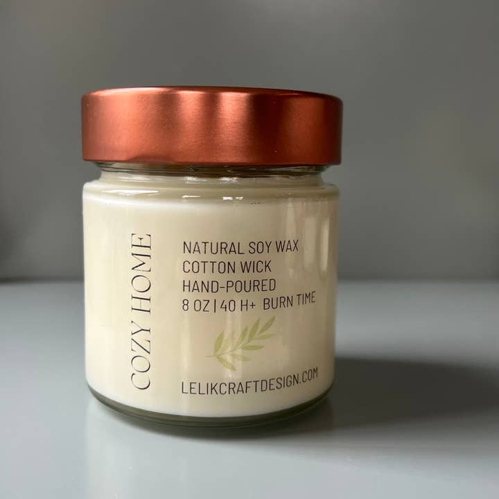 Lelik Craft Design - Wholesale Jar/Filled Candle - Soy Wax Scented Candle in Glass Jar: 8 oz and 3.5 oz5