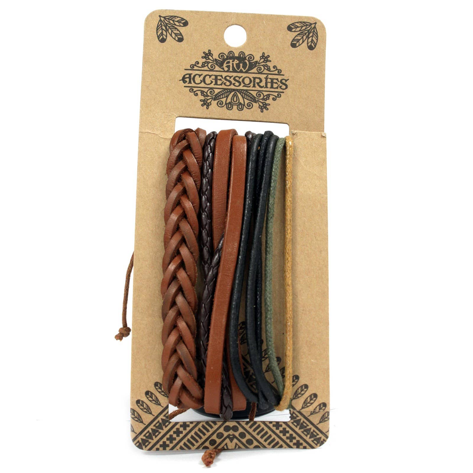 Ancient Wisdom – wholesale Jewellery set – Mens Bracelet Sets - Tanned & Interesting (asst)1