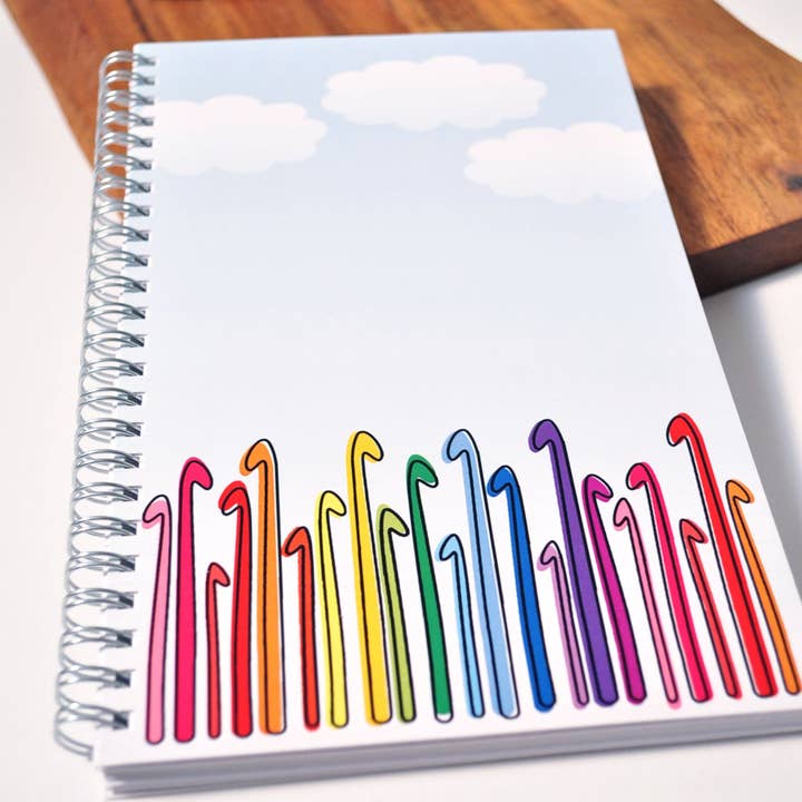Colorful Crochet Hook Notebook for wholesale by The Pudgy Rabbit