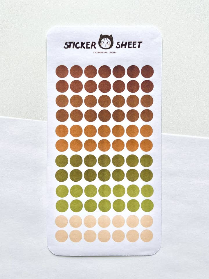 Circle Dots Deco Stickers (Earth Tone) for wholesale by xiaoness art