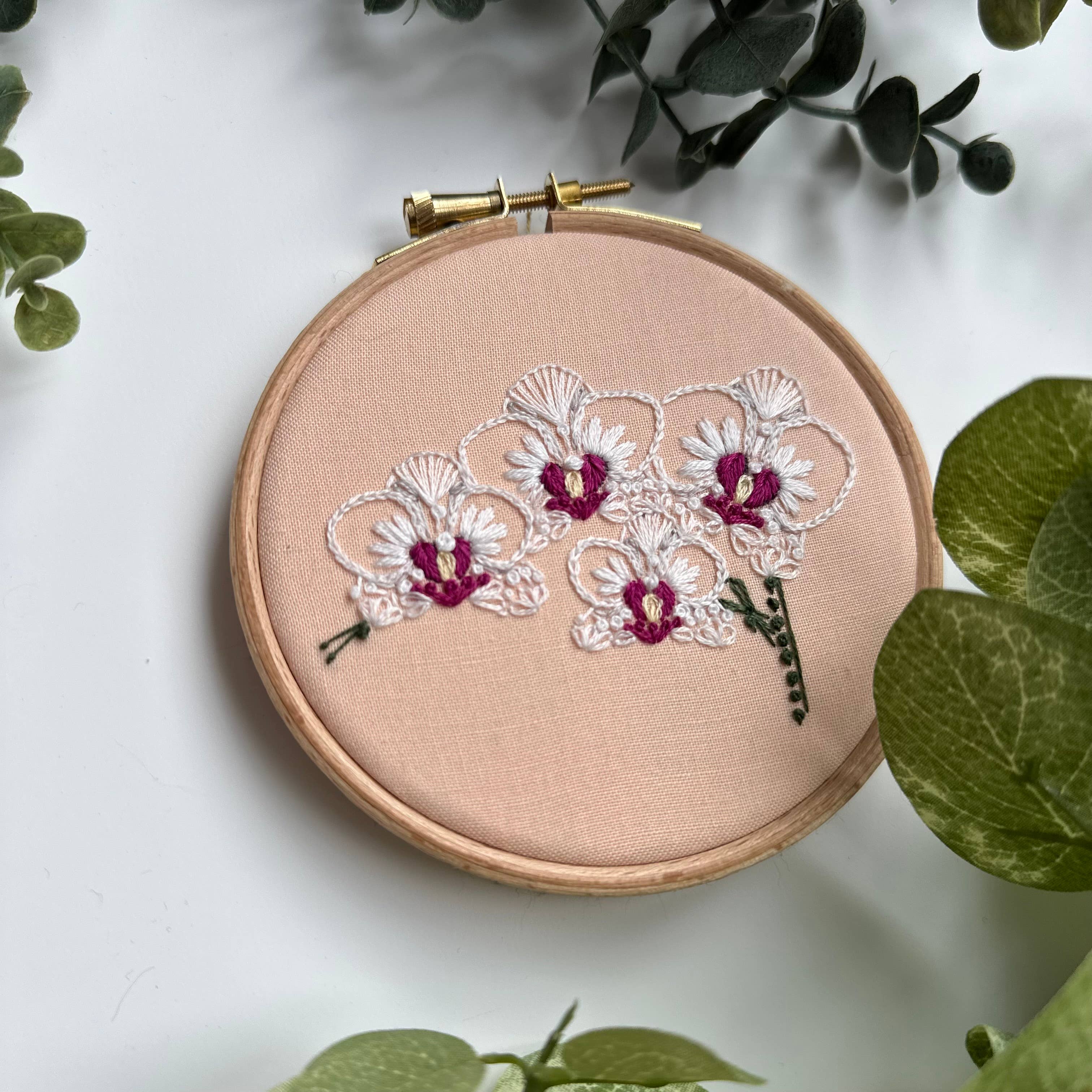 Nest Embirdery – wholesale Material för broderi/korsstygn – Opulent Orchid Mini Kit3