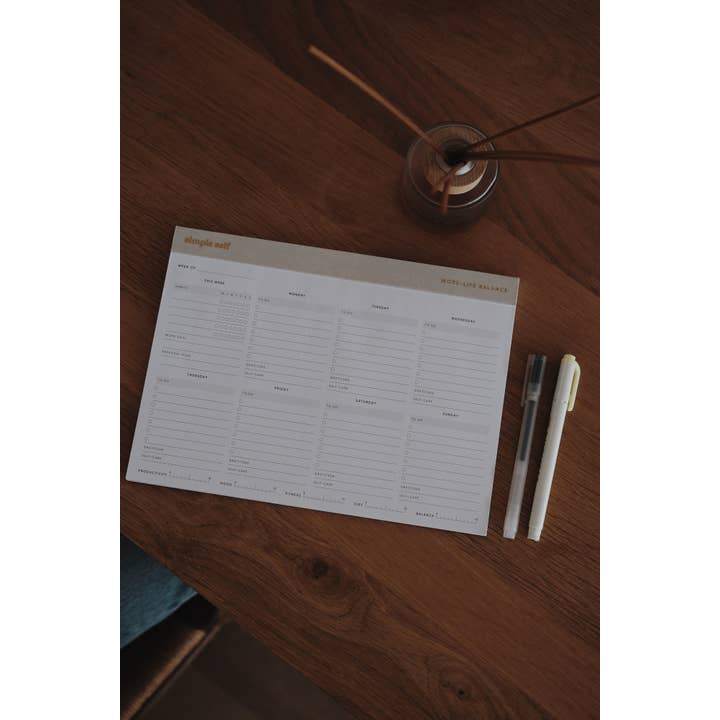 Simple Self - Wholesale Planner - Work-Life Balance Planning Pad3