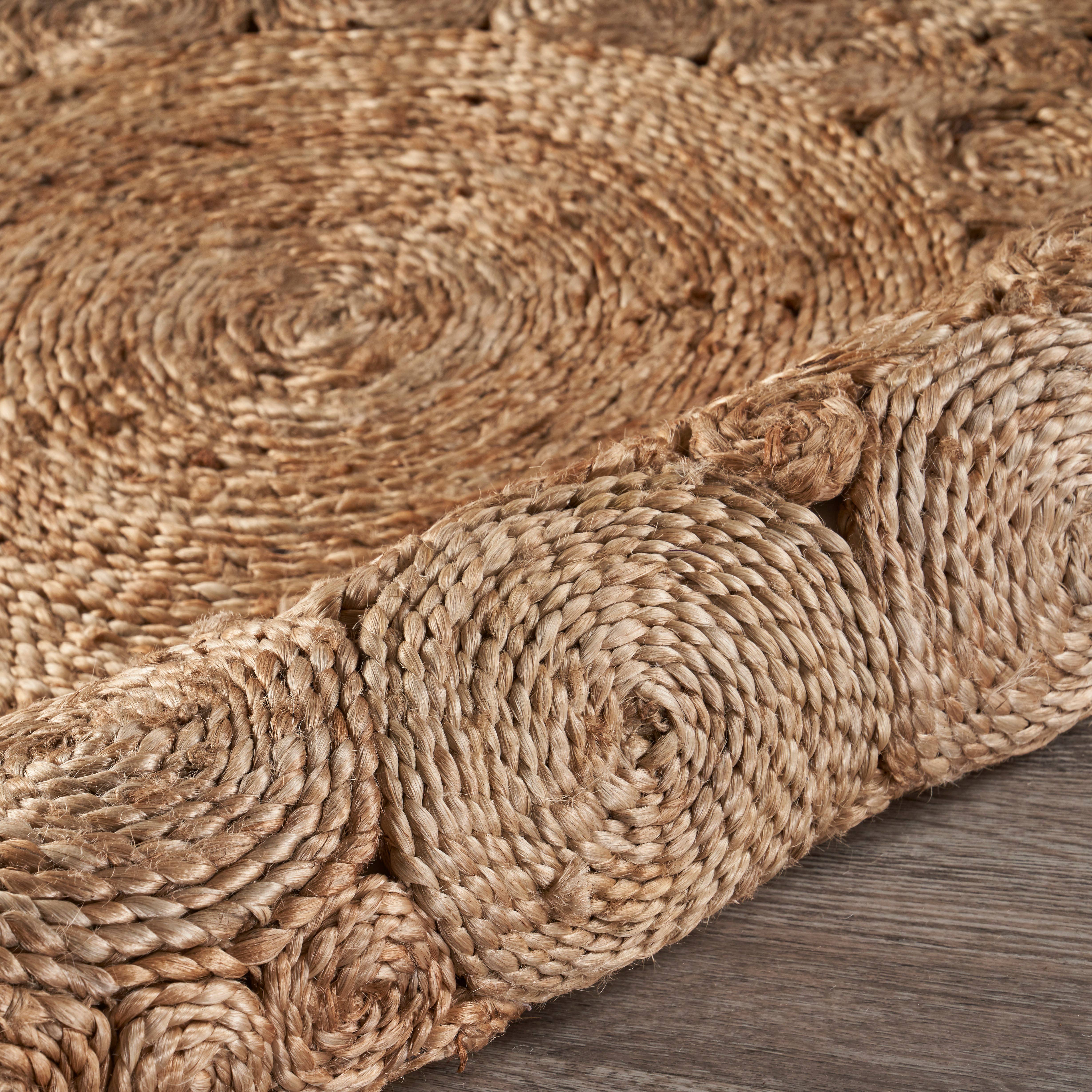 LR Home - Wholesale Area Rug - Bailey Bursting Medallion Jute Rug - Natural3