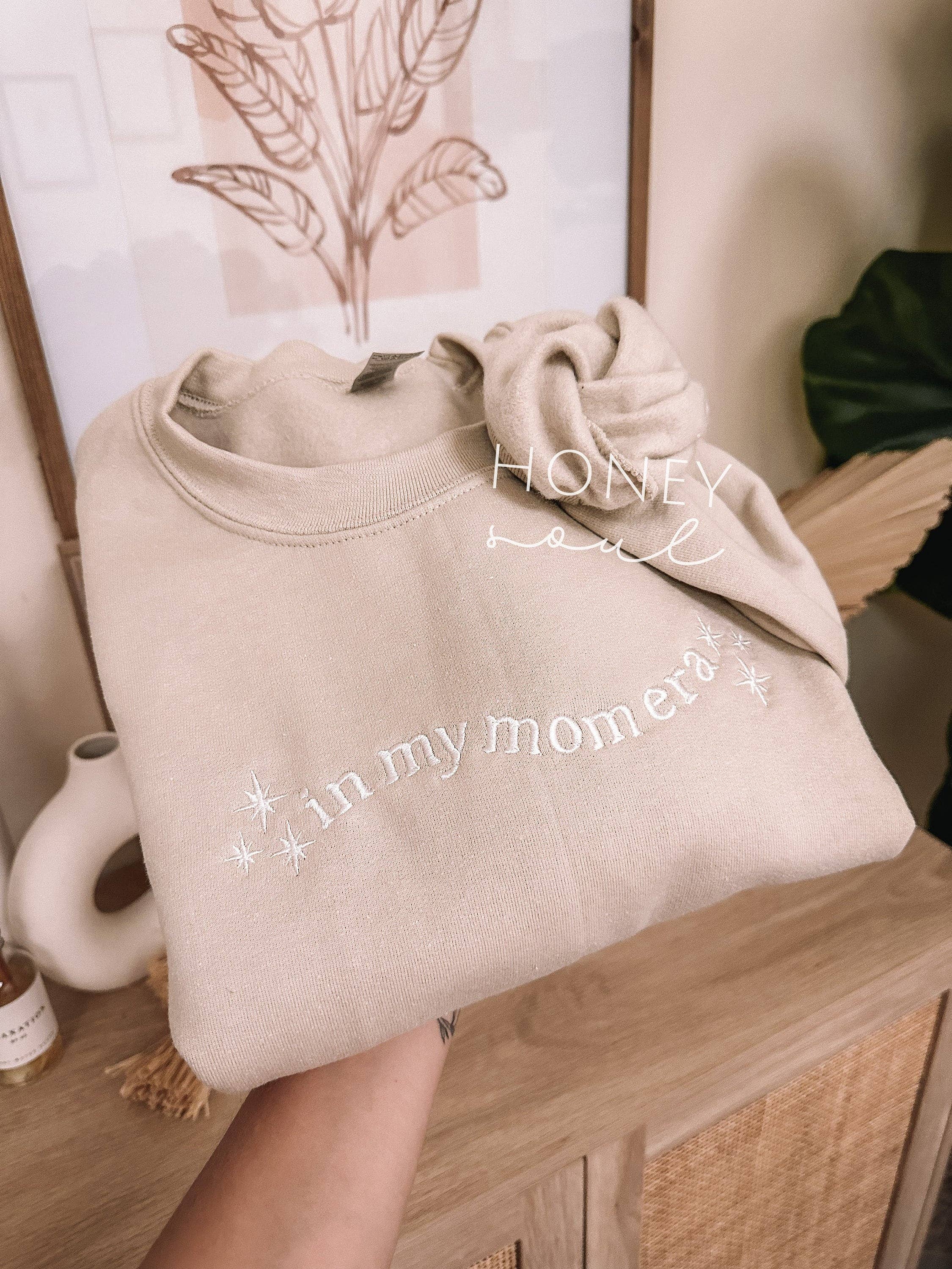 Honey Soul LLC - Wholesale Sweatshirt - Women's - Embroidered In My Mom Era Crewneck2