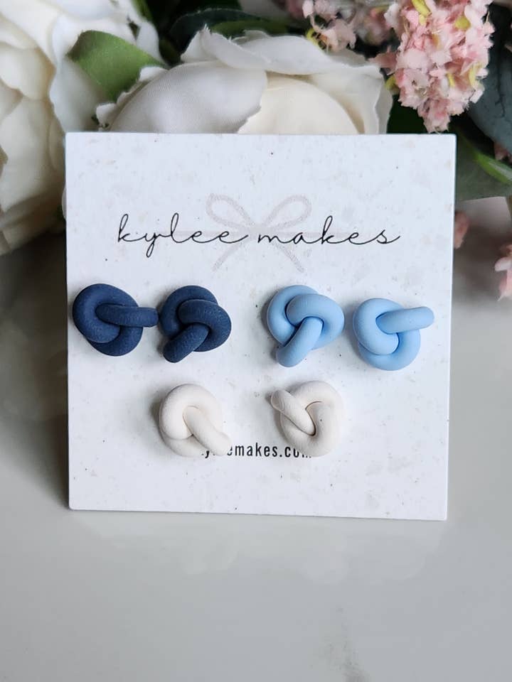 Brincos Nó Coud Pack | Brincos Barro Trio Pack | Neutro por atacado de Kylee Makes