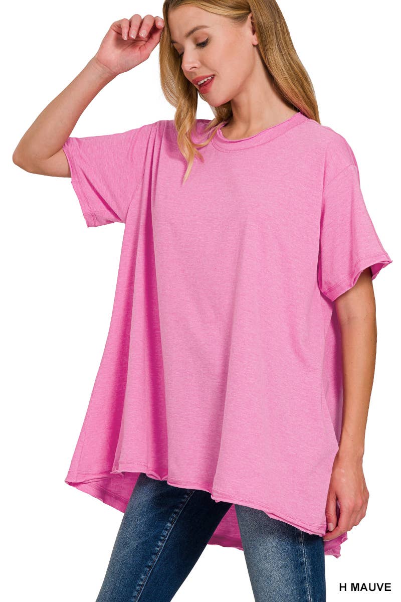 42POPS – wholesale Tunic – Women’s – ".._ Washed Cotton Drop Shoulder Oversized Top5