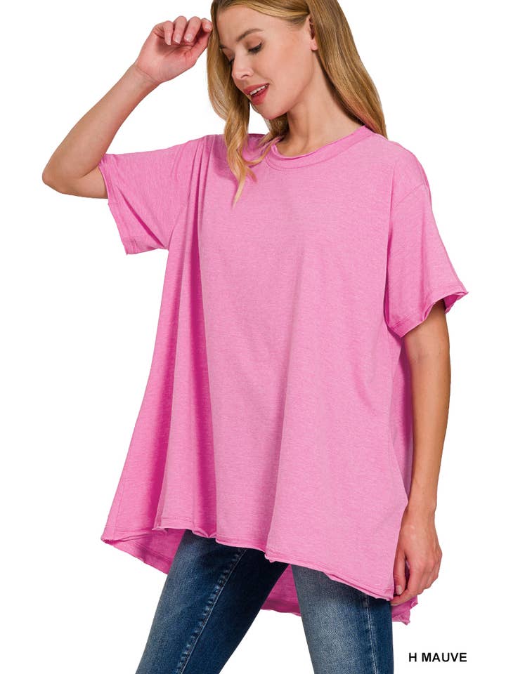42POPS – wholesale Tunic – Women’s – ".._ Washed Cotton Drop Shoulder Oversized Top5