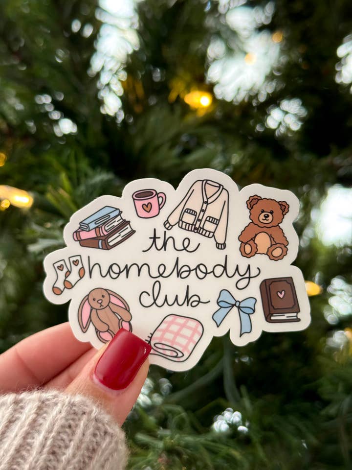 Le Club des Casaniers Autocollant Vinyle Brillant/Scintillant, Introverti pour la vente par Bonita Crafty Shop