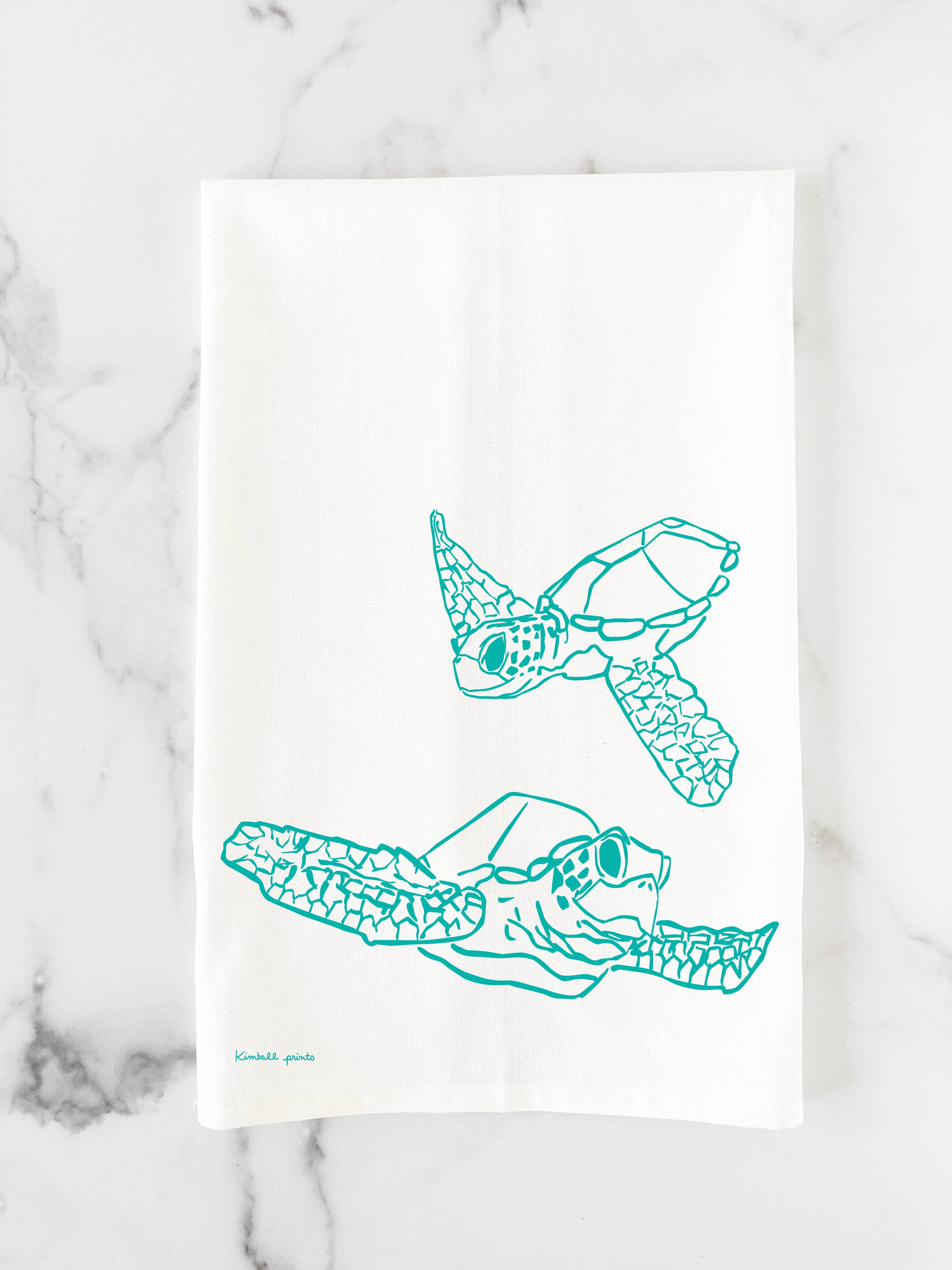 Kimball Prints - Wholesale Tea Towel - Sea Turtles Cotton Tea Towel | Tropical & Coastal Collection1
