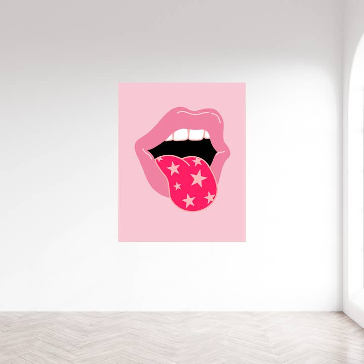 Totally Posie - Wholesale Art Print - Pink Lips1