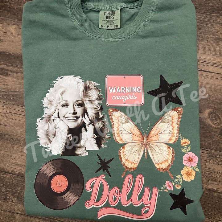 DOLLY COLLAGE COMFORT COLORS TEE for wholesale by Tucker with a Tee