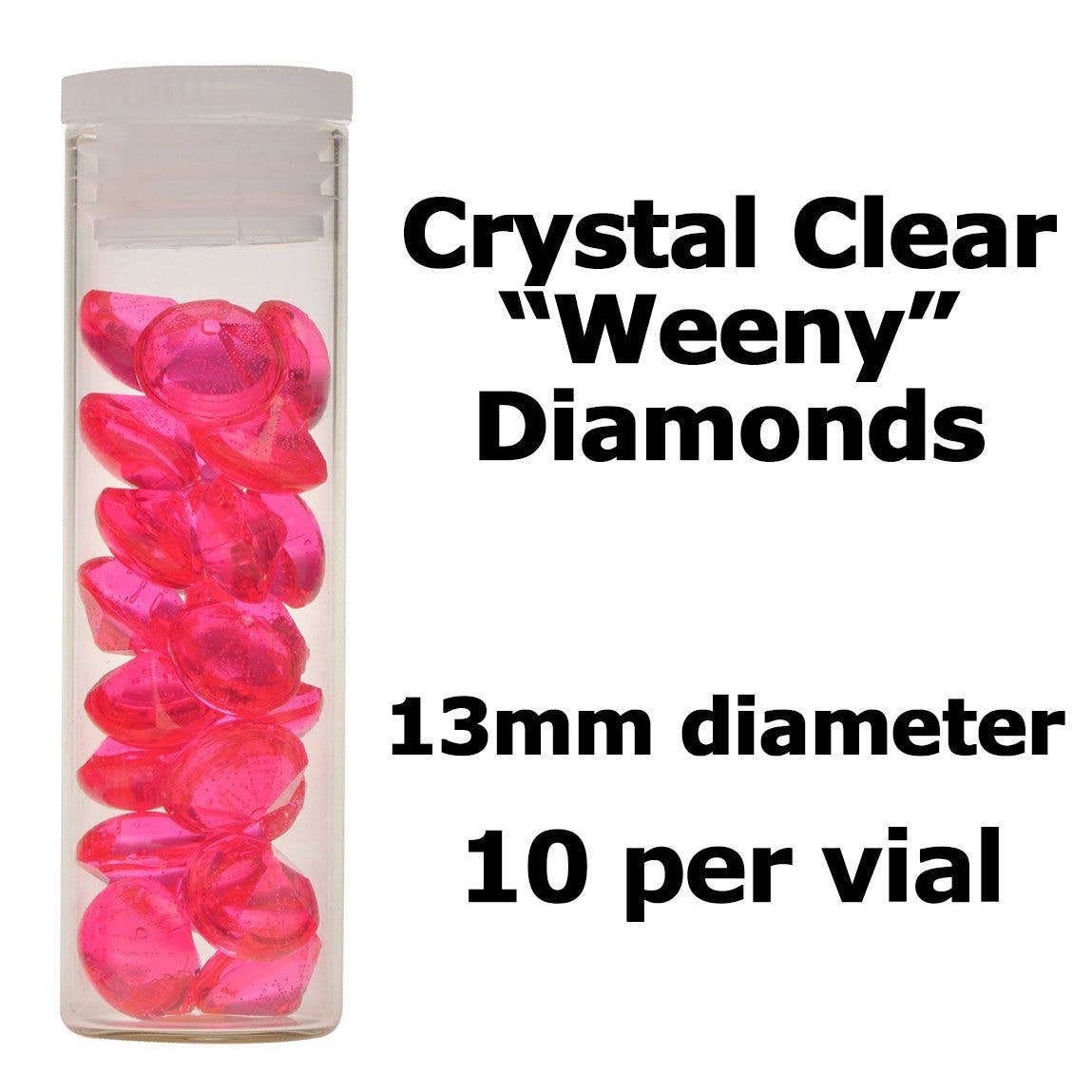 Crystal Candy Unique Cake Decorations - Wholesale Decoratieset voor cake - Crystal Candy eetbare isomalt diamanten - 13 mm. Cerise0