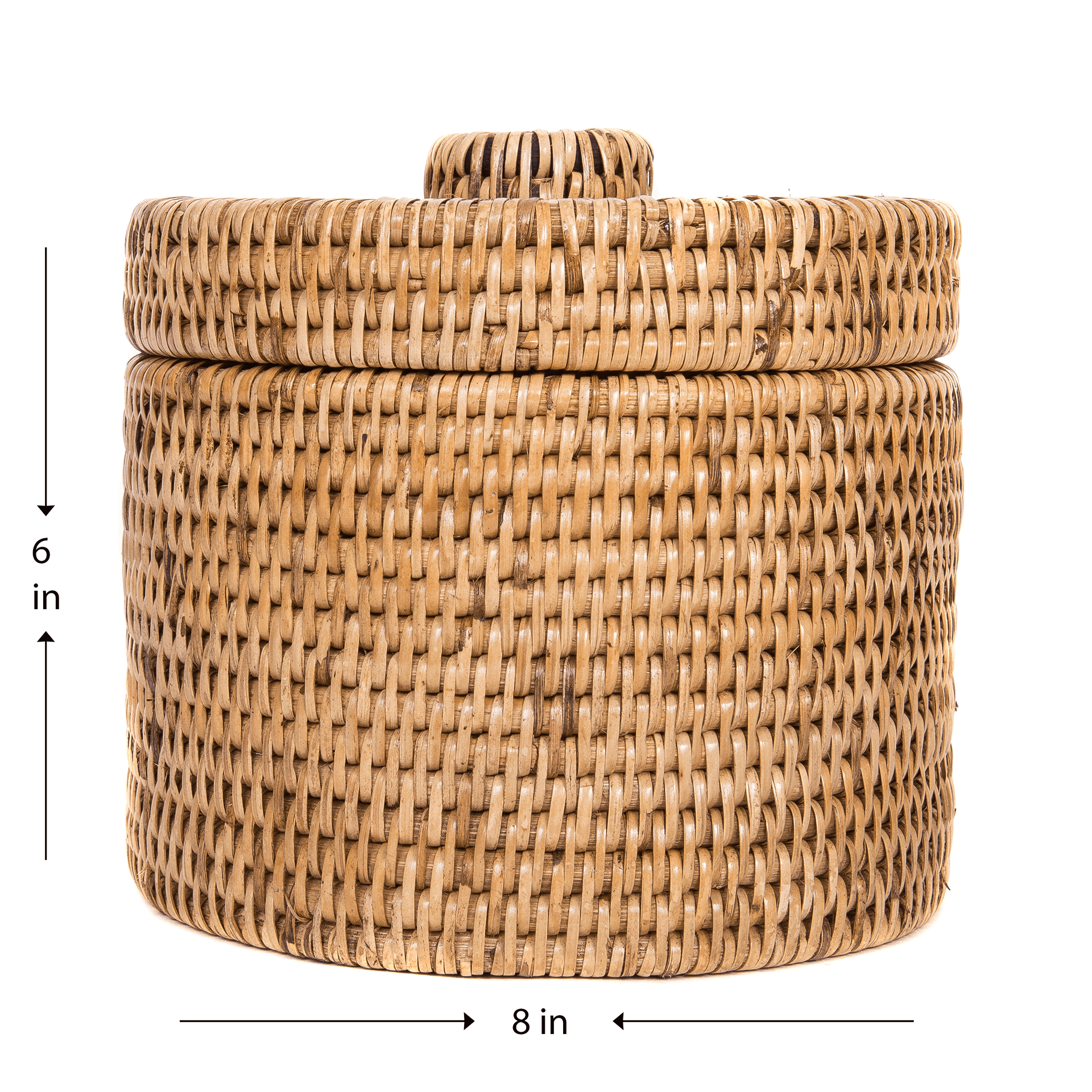 Artifacts Trading Company – Engroshandel Tissueboks – Rattan Rund Enkelt Væv Rulleboks1