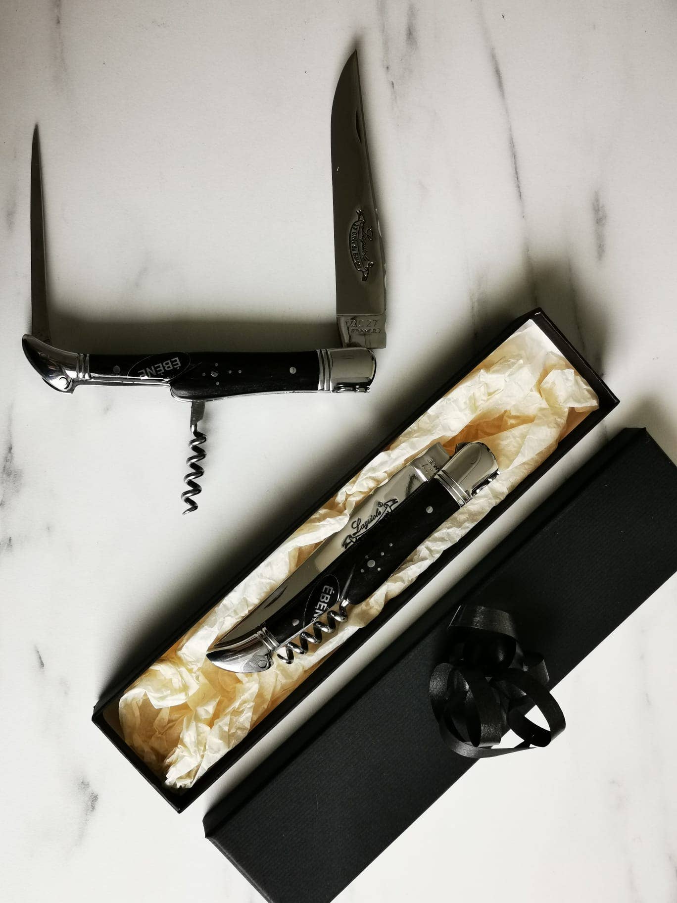 Allweneedis group LTD - Wholesale Pocket Knife/Holder - LAGUIOLE “La Croix du Berger” pocket knife in Ebène wood7