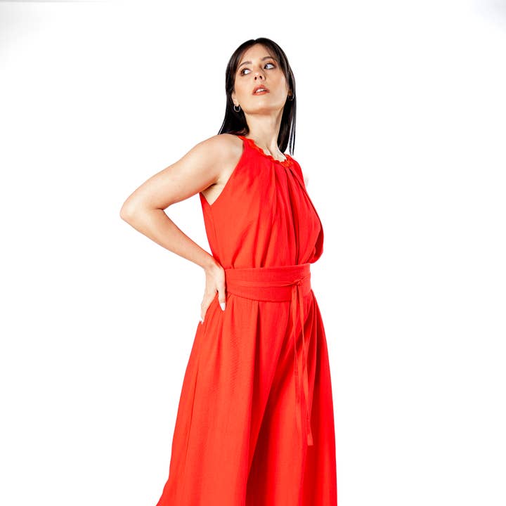 Pomarosa Chic Wide-Leg Bahia Jumpsuit for wholesale by ACHACHAY