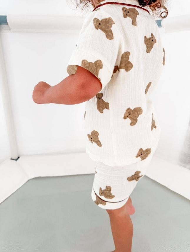 ntrl co. - Wholesale Sleepwear Set - Kids - Teddy Bear 2.0 Short Pajamas4