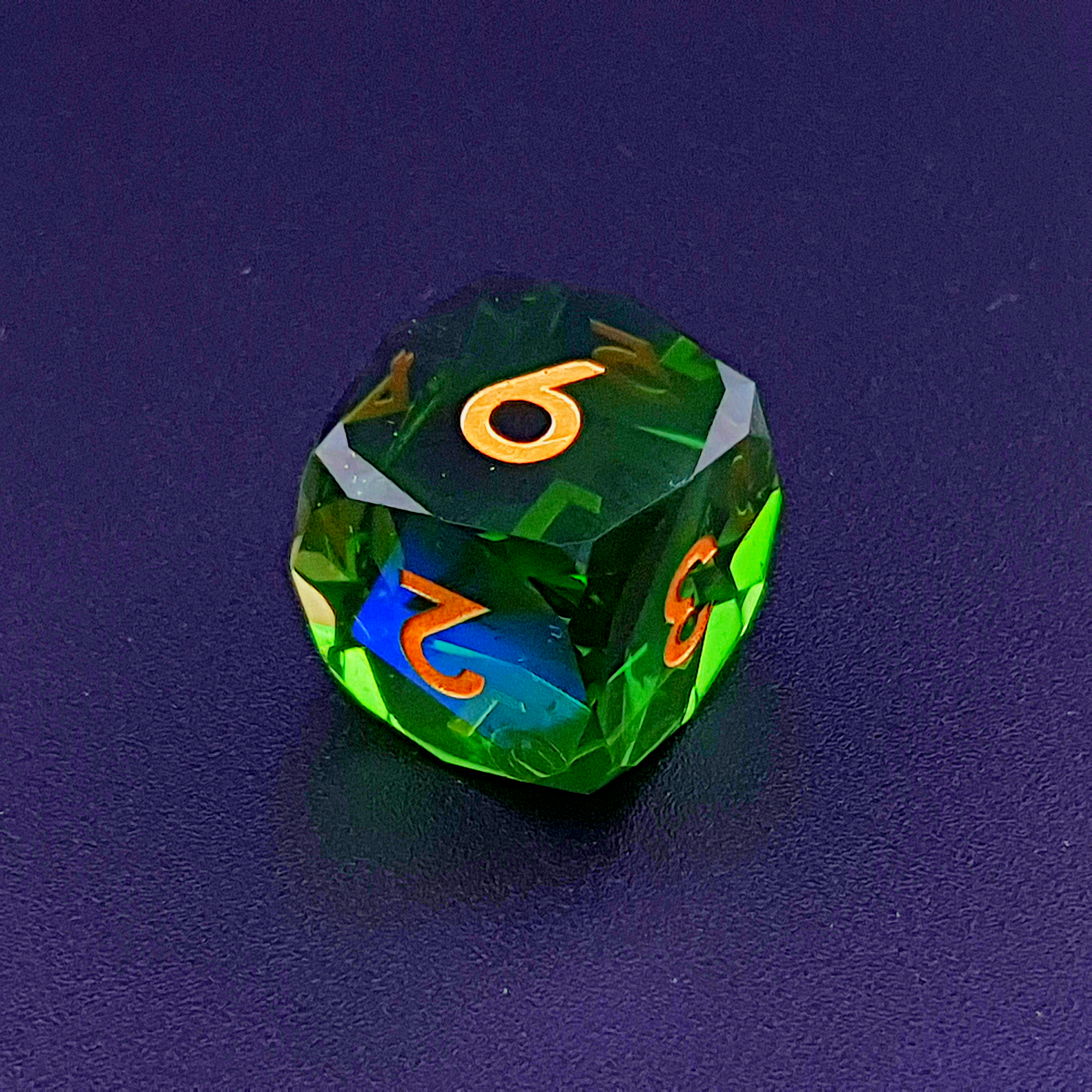Tabletop Dominion Limited - Wholesale Dice - Verdant Prism | Diamond Cut Sharp Edge Resin | 7 Piece Dice Set4