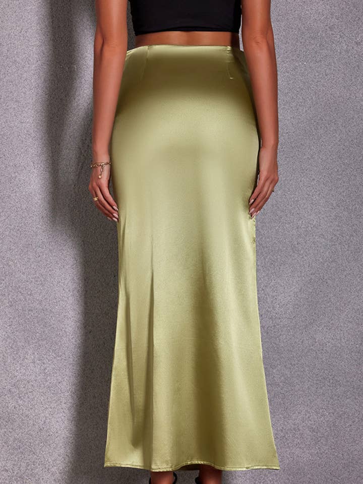 safistyle - Wholesale Skirt - Women's - Casual Satin Maxi Skirt10