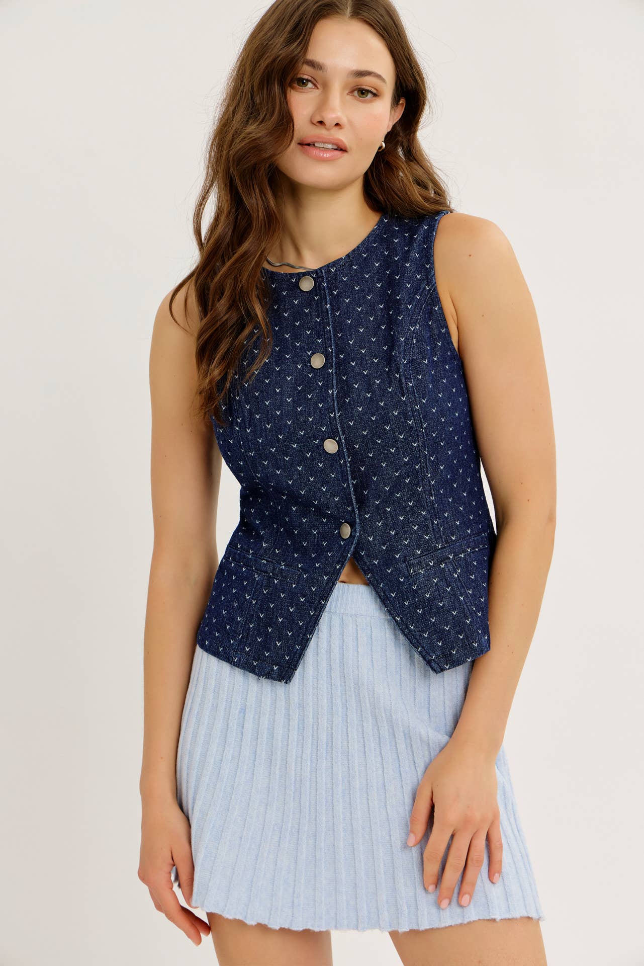 idem ditto - Wholesale Skirt - Women's - FLIRTY ESSENTIAL PLEATED SWEATER MINI SKIRT15