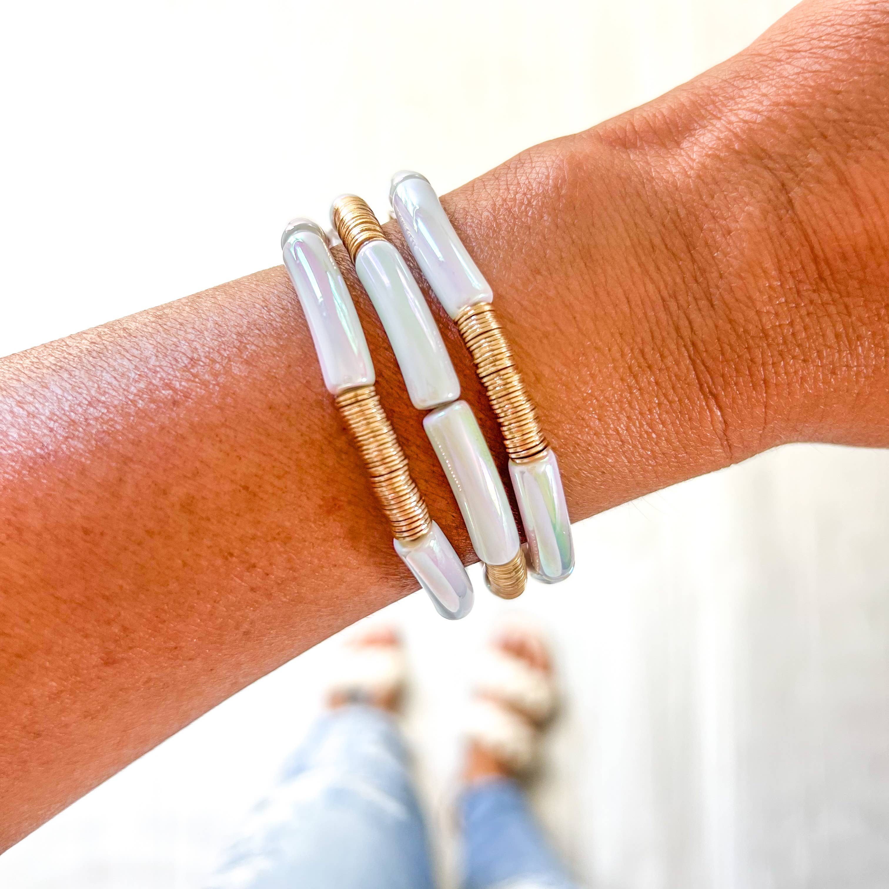 Savvy Bling - Wholesale Beaded Bracelet - Metallic Tube Bracelets43