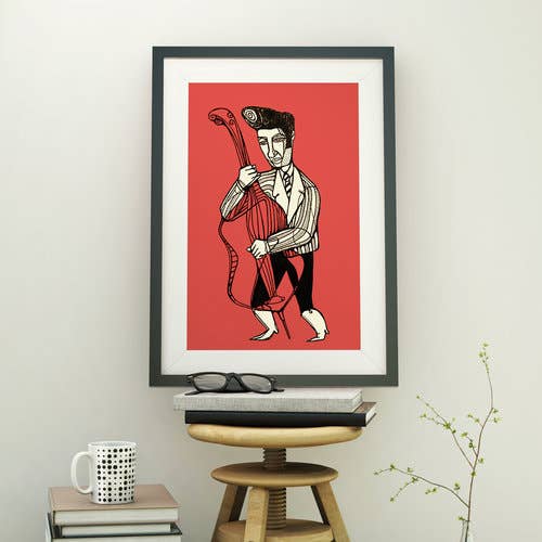 Imprimé Giclée Le bungalow rouge pour la vente par Felix zilinskas