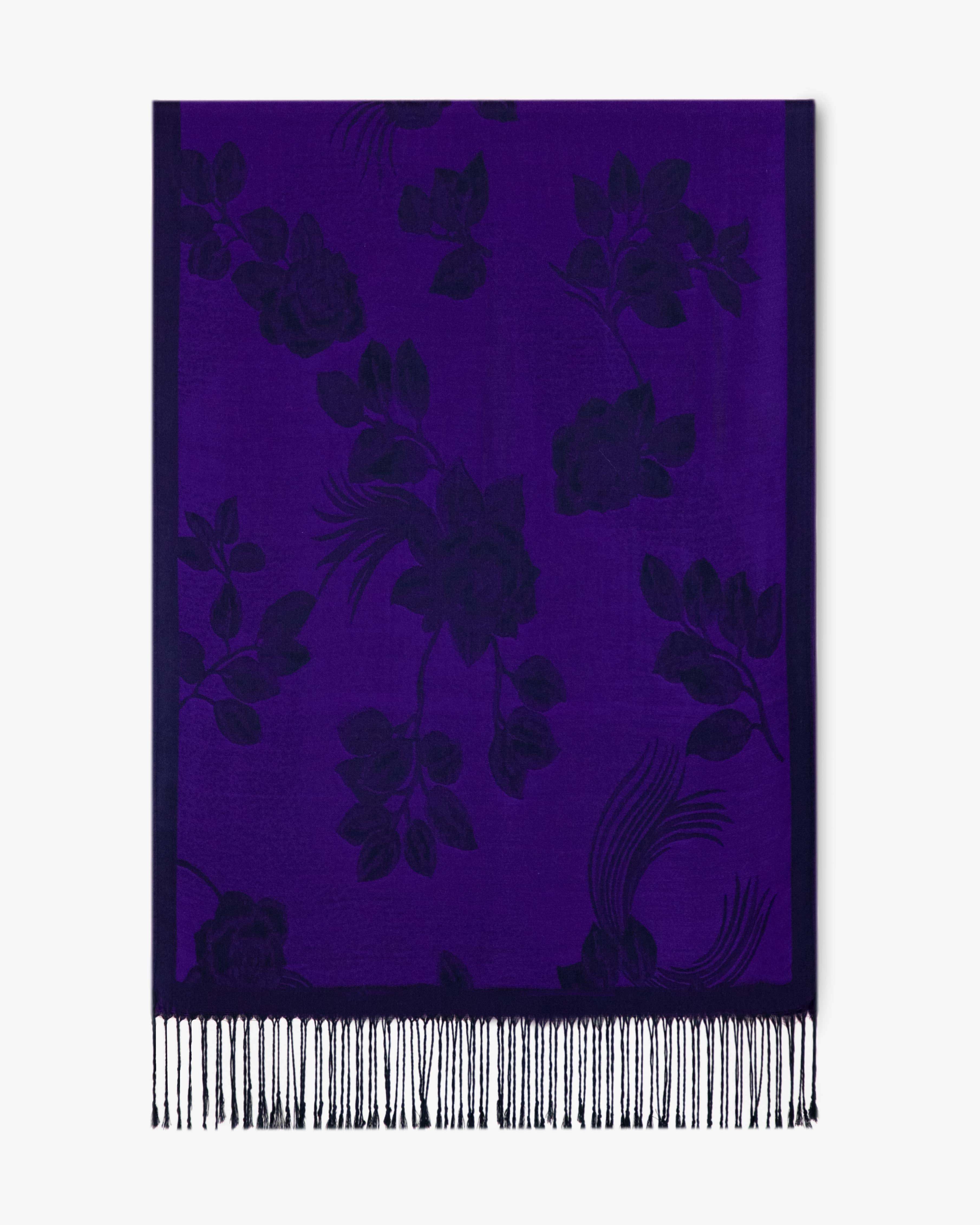Original USA - Vente Écharpe – femme - Pashmina à bordure solide avec roses17