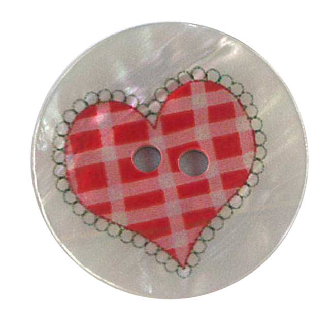 IMITATION MOTHER-OF-PEARL STAMPED BUTTON HEARTS MODEL 5 for wholesale by NEMARK