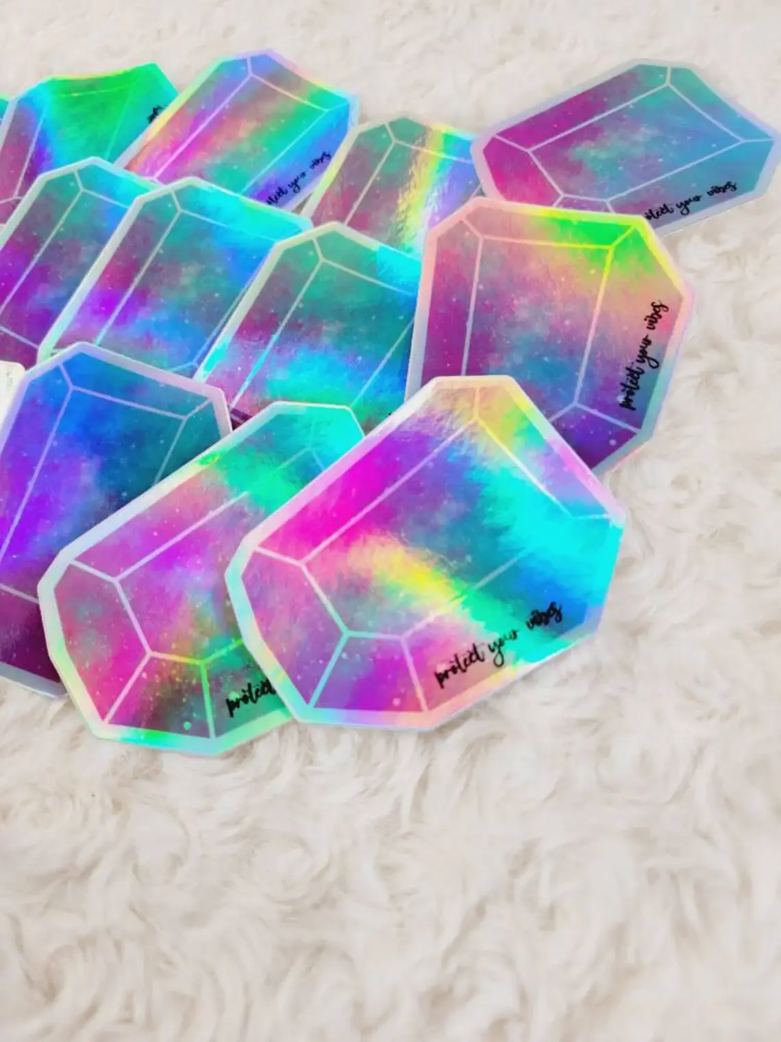 LC Designs - Wholesale Sticker - Holographic Crystal Die Cut Sticker2
