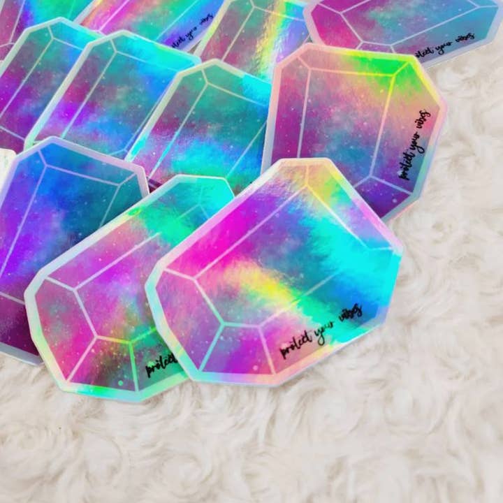 LC Designs - Wholesale Sticker - Holographic Crystal Die Cut Sticker2