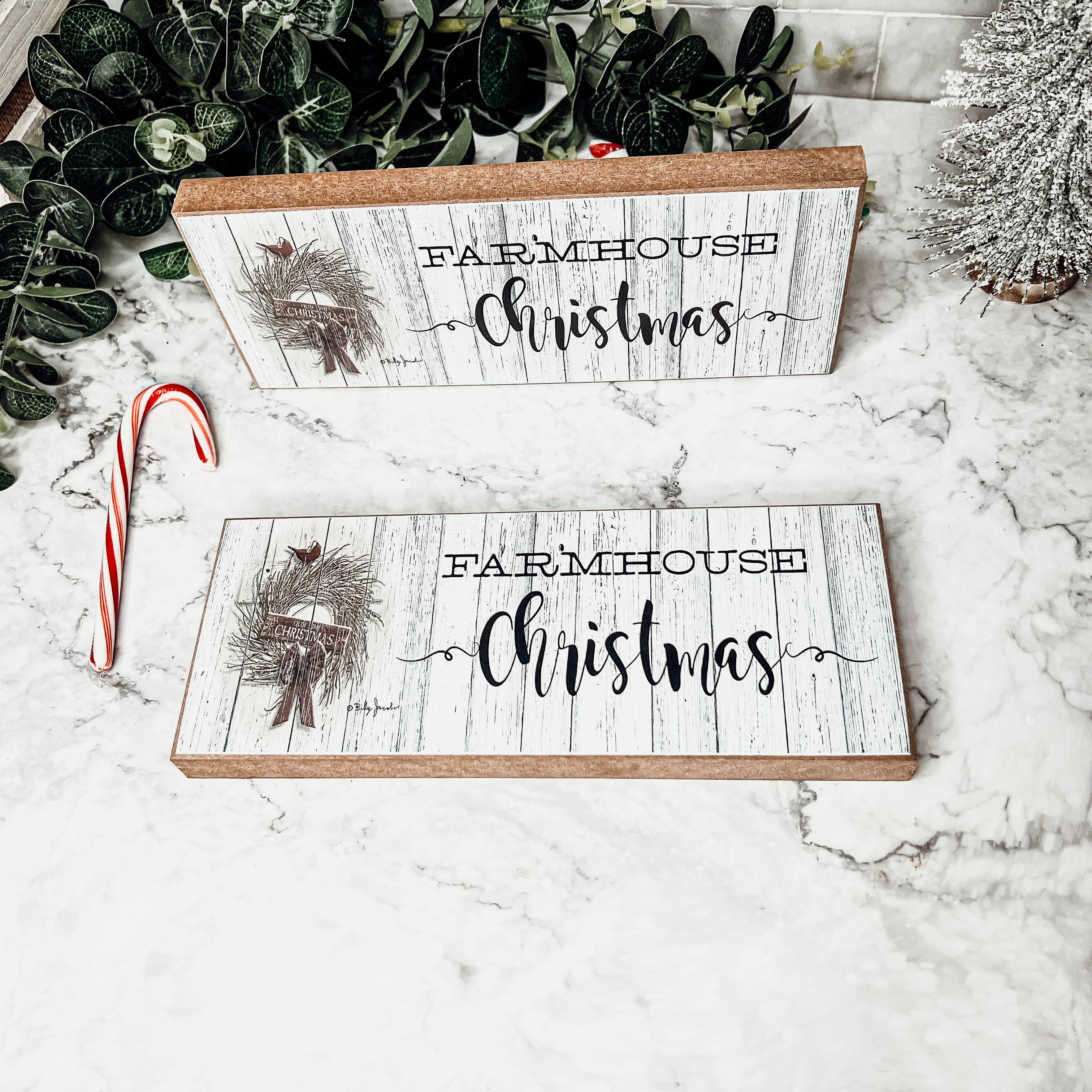 Gia Roma – wholesale Skylt – Rolig julskylt, Holiday Humor Träblock Skyltar Röd64