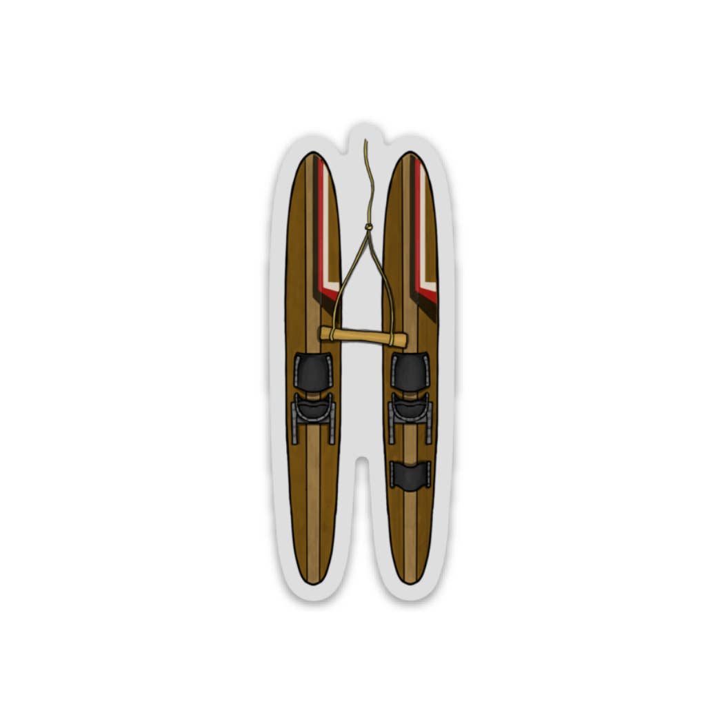Kevin & Kaia - Wholesale Sticker - Vintage Water Skis - Sticker