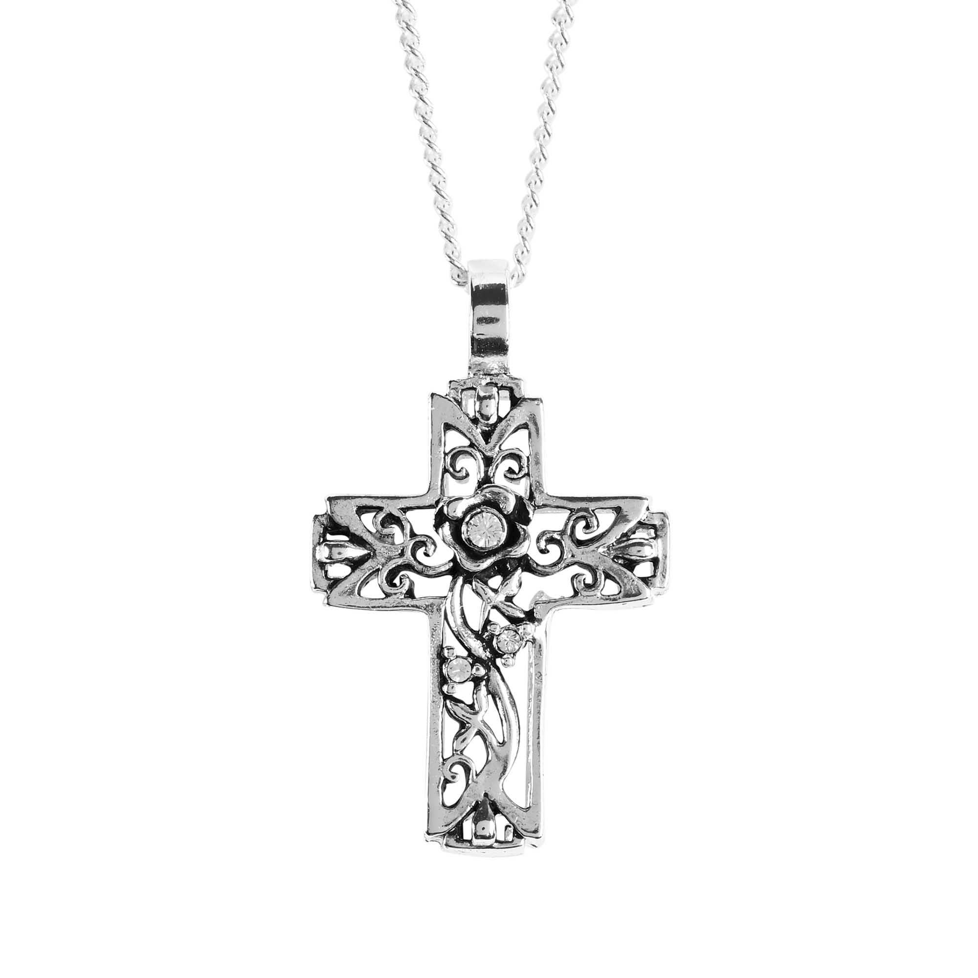 Dicksons – Engroshandel Halskæde med vedhæng – Halskæde I Live On Floral Cross1