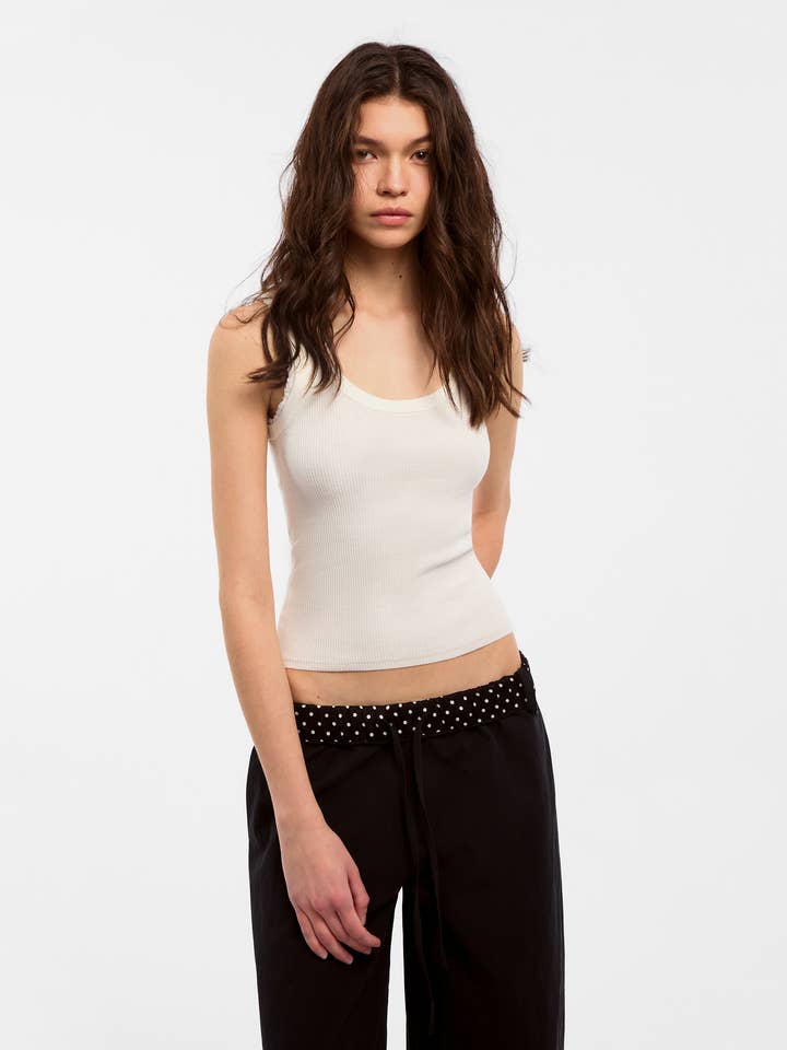 CUBIC Lace-trimmed Linen Knit Vest for wholesale by CUBIC