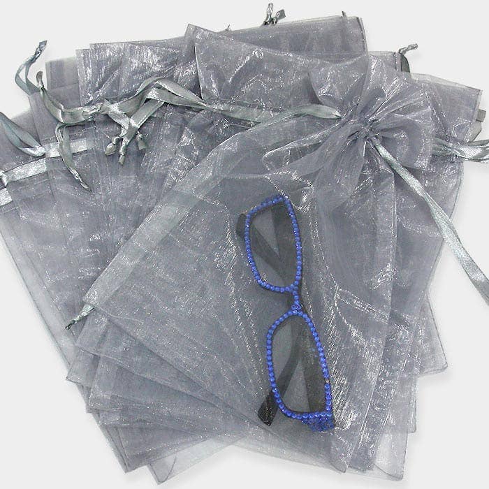 Sensibling Corp. - Wholesale Gift Bag - 12PCS - 6.75 X 9.5 Ribbon Organza Gift Bags
15