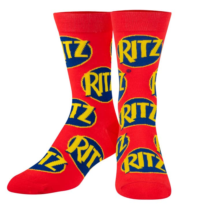 Crazy Socks - Crew Homme - Crackers Ritz pour la vente par Crazy Socks