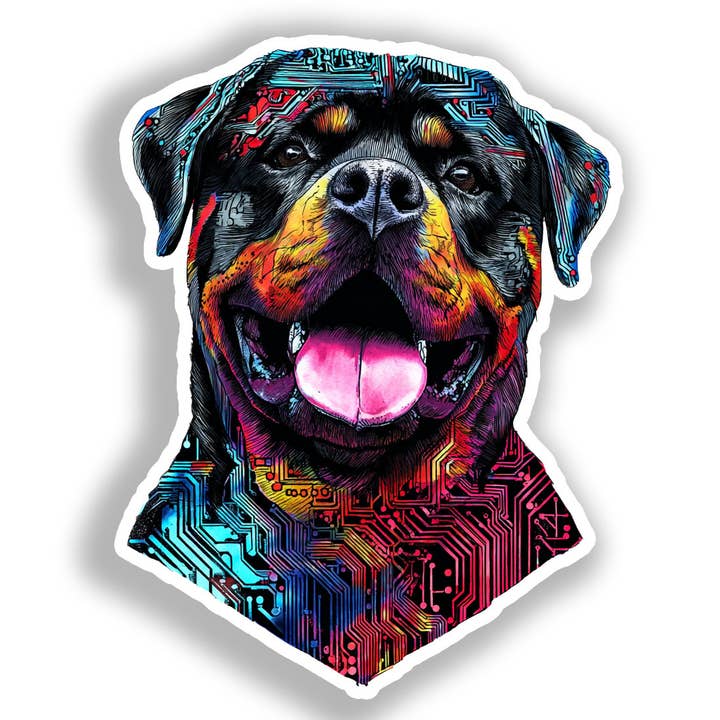 Rottweiler Dog Decal Sticker # A018317 for wholesale by Yoonek Graphics