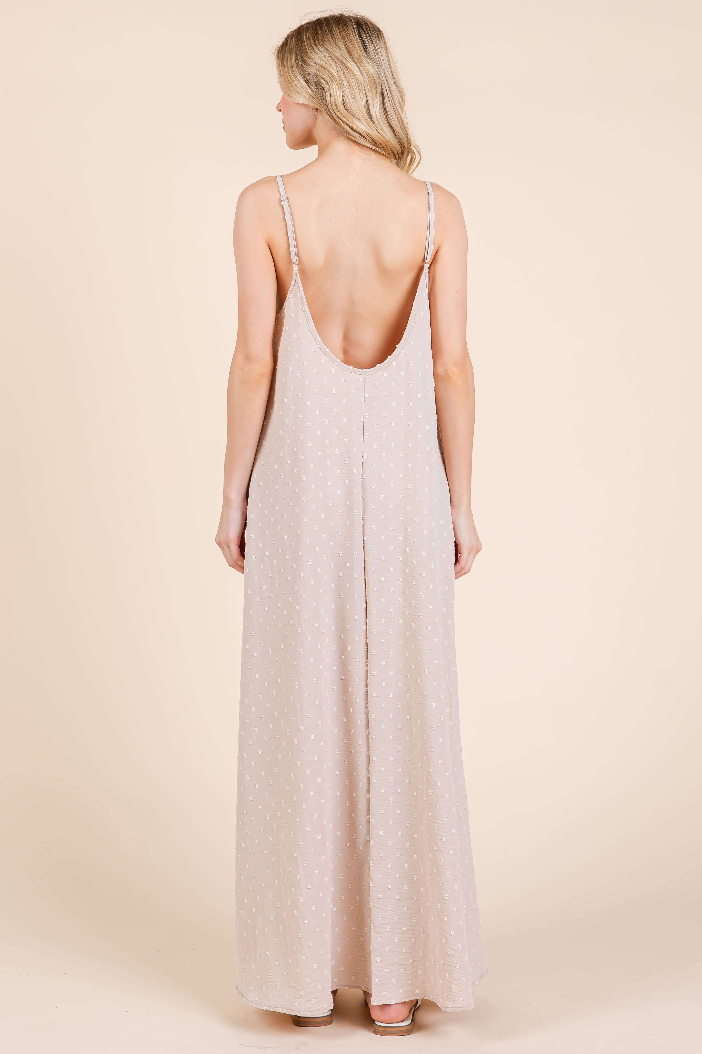 BOMBOM - Vente Robe – femme - ROBE MAXI À POIS SUISSE DA16308