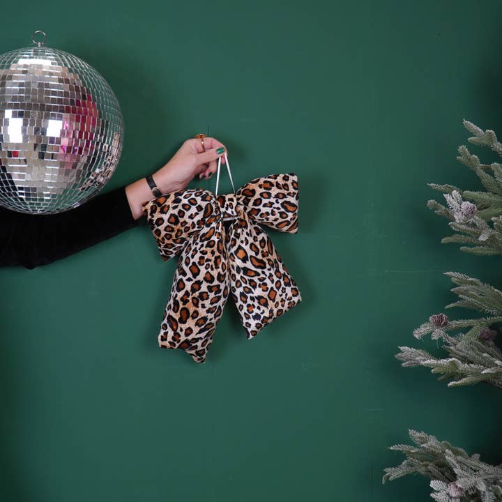 Housevitamin bv - Wholesale Christmas Decoration - Christmas Decoration - Bow - Panter - Velvety - 32x40cm3